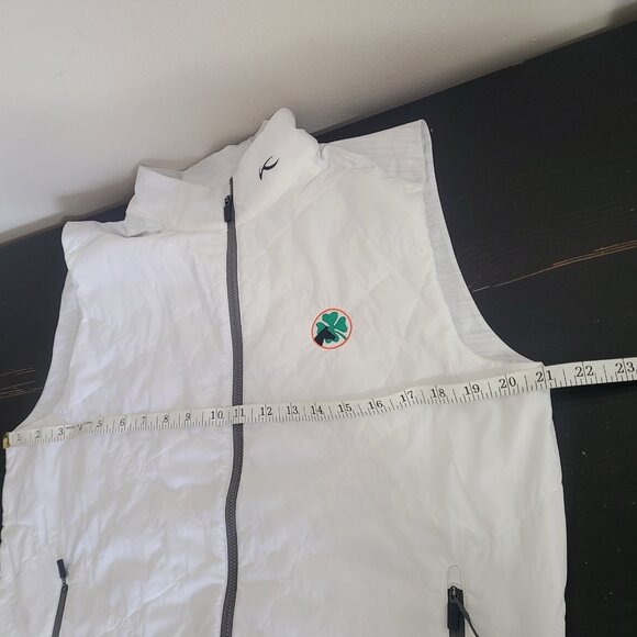 NWT KJUS Men’s Retention Vest White Size 50 Quilted Full Zip Company Embroidery - Picture 10 of 11